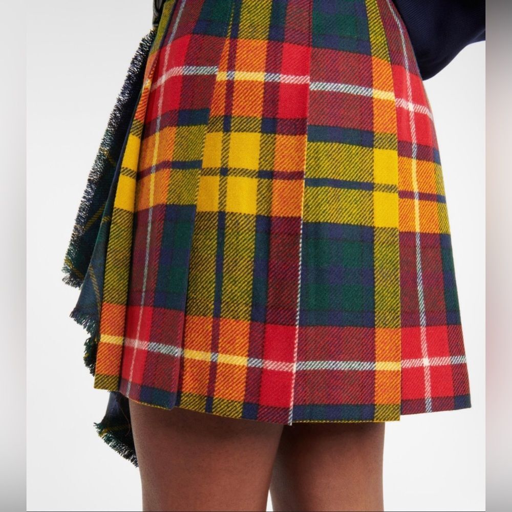 Polo Ralph Lauren - Women’s Wool Checked Mini Skirt - Size 14 - Picture 3 of 6
